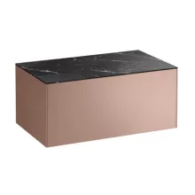   Laufen Sonar réz alsószekrény kivágás nélkül 77,7x45,7x34,1 cm egy fiókkal, kerámia pulttal H4054100341411