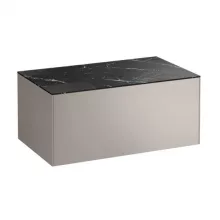   Laufen Sonar titán alsószekrény kivágás nélkül 77,7x45,7x34,1 cm egy fiókkal, kerámia pulttal H4054100341421