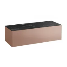   Laufen Sonar réz alsószekrény kivágás nélkül 117,7x45,7x34,1 cm egy fiókkal, kerámia pulttal H4054200341411