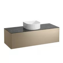   Laufen Sonar arany alsószekrény 117,7x45,7x34,1 cm egy fiókkal, kerámia pulttal H4054210341401