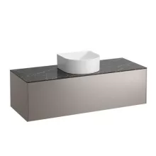   Laufen Sonar titán alsószekrény 117,7x45,7x34,1 cm egy fiókkal, kerámia pulttal H4054210341421