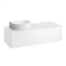   Laufen Sonar matt fehér alsószekrény 117,7x45,7x34,1 cm egy fiókkal, balos kivágással H4054220341701