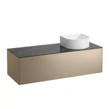   Laufen Sonar arany alsószekrény 117,7x45,7x34,1 cm egy fiókkal, jobbos kivágással, kerámia pulttal H4054230341401
