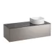 Laufen Sonar titán alsószekrény 117,7x45,7x34,1 cm egy fiókkal, jobbos kivágással, kerámia pulttal H4054230341421