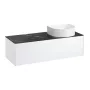 Laufen Sonar matt fehér alsószekrény 117,7x45,7x34,1 cm egy fiókkal, jobbos kivágással, kerámia pulttal H4054230341431