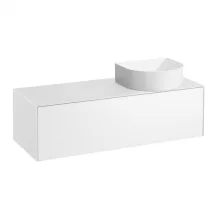   Laufen Sonar matt fehér alsószekrény 117,7x45,7x34,1 cm egy fiókkal, jobbos kivágással H4054230341701