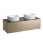 Laufen Sonar arany alsószekrény 117,7x45,7x34,1 cm egy fiókkal, kettő kivágással, kerámia pulttal H4054240341401