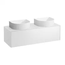   Laufen Sonar matt fehér alsószekrény 117,7x45,7x34,1 cm egy fiókkal, kettő kivágással H4054240341701
