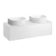 Laufen Sonar matt fehér alsószekrény 117,7x45,7x34,1 cm egy fiókkal, kettő kivágással H4054240341701