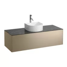   Laufen Sonar arany alsószekrény 117,7x45,7x34,1 cm egy fiókkal, kerámia pulttal H4054250341401