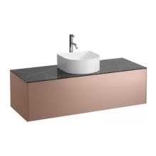   Laufen Sonar réz alsószekrény 117,7x45,7x34,1 cm egy fiókkal, kerámia pulttal H4054250341411