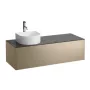 Laufen Sonar arany alsószekrény 117,7x45,7x34,1 cm egy fiókkal, balos kivágással, kerámia pulttal H4054260341401