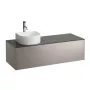 Laufen Sonar titán alsószekrény 117,7x45,7x34,1 cm egy fiókkal, balos kivágással, kerámia pulttal H4054260341421
