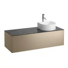   Laufen Sonar arany alsószekrény 117,7x45,7x34,1 cm egy fiókkal, jobbos kivágással, kerámia pulttal H4054270341401