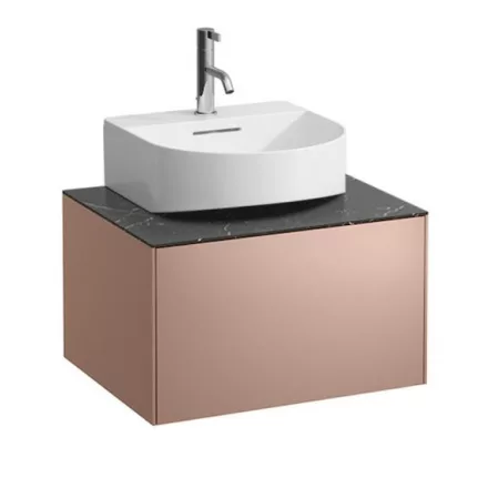 Laufen Sonar réz alsószekrény 57,7x45,7x34,1 cm egy fiókkal, kerámia pulttal H4054310341411