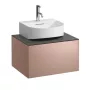 Laufen Sonar réz alsószekrény 57,7x45,7x34,1 cm egy fiókkal, kerámia pulttal H4054310341411