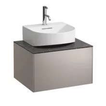   Laufen Sonar titán alsószekrény 57,7x45,7x34,1 cm egy fiókkal, kerámia pulttal H4054310341421