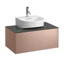   Laufen Sonar réz alsószekrény 77,7x45,7x34,1 cm egy fiókkal, kerámia pulttal H4054410341411