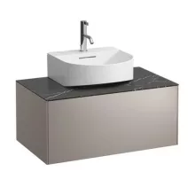   Laufen Sonar titán alsószekrény 77,7x45,7x34,1 cm egy fiókkal, kerámia pulttal H4054410341421