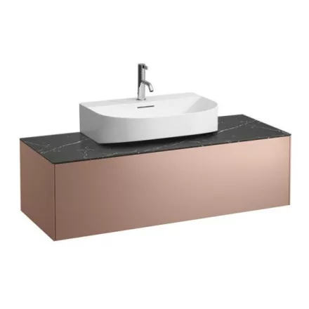 Laufen Sonar réz alsószekrény 117,7x45,7x34,1 cm egy fiókkal, kerámia pulttal H4054510341411