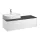 Laufen Sonar matt fehér alsószekrény balos kivágással 117,7x45,7x34,1 cm egy fiókkal, kerámia pulttal H4054520341431