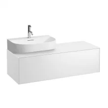   Laufen Sonar matt fehér alsószekrény balos kivágással 117,7x45,7x34,1 cm egy fiókkal H4054520341701