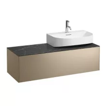   Laufen Sonar arany alsószekrény jobbos kivágással 117,7x45,7x34,1 cm egy fiókkal, kerámia pulttal H4054530341401