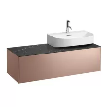   Laufen Sonar réz alsószekrény jobbos kivágással 117,7x45,7x34,1 cm egy fiókkal, kerámia pulttal H4054530341411
