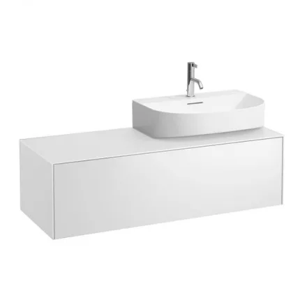 Laufen Sonar matt fehér alsószekrény jobbos kivágással 117,7x45,7x34,1 cm egy fiókkal H4054530341701