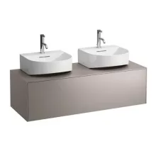   Laufen Sonar titán alsószekrény kettő kivágással 117,7x45,7x34,1 cm egy fiókkal H4054540340421