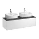 Laufen Sonar matt fehér alsószekrény kettő kivágással 117,7x45,7x34,1 cm egy fiókkal, kerámia pulttal H4054540341431