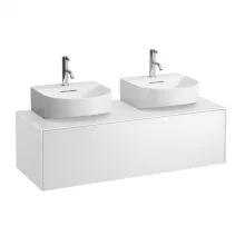   Laufen Sonar matt fehér alsószekrény kettő kivágással 117,7x45,7x34,1 cm egy fiókkal H4054540341701