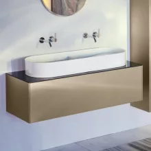   Laufen Sonar arany alsószekrény 117,7x45,7x34,1 cm egy fiókkal, kerámia pulttal H4054710341401