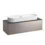 Laufen Sonar titán alsószekrény 117,7x45,7x34,1 cm egy fiókkal, kerámia pulttal H4054710341421