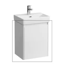 Laufen Base 2.0 alsószekrény ajtóval 42x32x51 cm mosdóhoz, balos/fényes fehér kivitelben