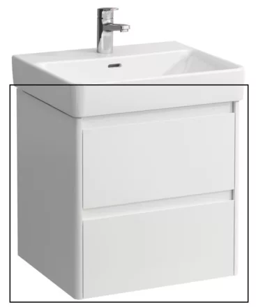 Laufen Base 2.0 mosdószekrény 2 fiókkal 52x45x52 cm, fényes fehér kivitelben