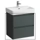 Laufen Base 2.0 mosdószekrény 2 fiókkal 52x36x52 cm, szürke kivitelben