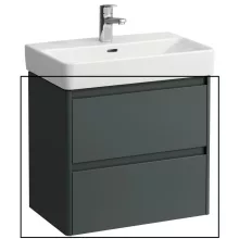 Laufen Base 2.0 mosdószekrény 2 fiókkal 57x36x52 cm, szürke kivitelben