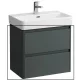 Laufen Base 2.0 mosdószekrény 2 fiókkal 57x36x52 cm, szürke kivitelben