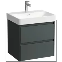 Laufen Base 2.0 mosdószekrény 2 fiókkal 57x45x52 cm, szürke kivitelben