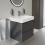 Laufen Base 2.0 mosdószekrény 2 fiókkal 57x45x52 cm, szürke kivitelben