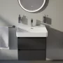 Laufen Base 2.0 mosdószekrény 2 fiókkal 57x45x52 cm, szürke kivitelben