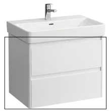 Laufen Base 2.0 mosdószekrény 2 fiókkal 67x45x52 cm, fényes fehér kivitelben