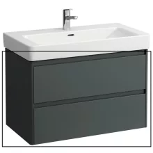 Laufen Base 2.0 mosdószekrény 2 fiókkal 82x45x52 cm, szürke kivitelben