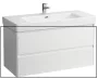 Laufen Base 2.0 mosdószekrény 2 fiókkal 102x45x52 cm, fényes fehér kivitelben