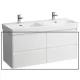 Laufen Base 2.0 mosdószekrény 4 fiókkal 117x45x52 cm, fényes fehér kivitelben