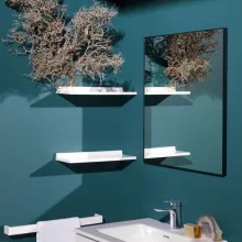   Laufen Frame 25 keretes tükör 60x70 cm, világítás nélkül, matt fekete H4474029004501