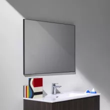   Laufen Frame 25 keretes tükör 80x70 cm, világítás nélkül, matt fekete H4474049004501