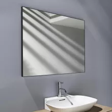   Laufen Frame 25 keretes tükör 90x70 cm, világítás nélkül, matt fekete H4474059004501