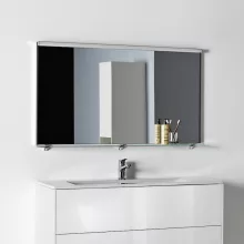   Laufen Frame 25 keretes tükör 130x70 cm, világítás nélkül, matt fekete H4474089004501